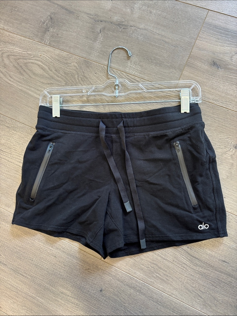 ALO Yoga Black Knit Athletic Shorts